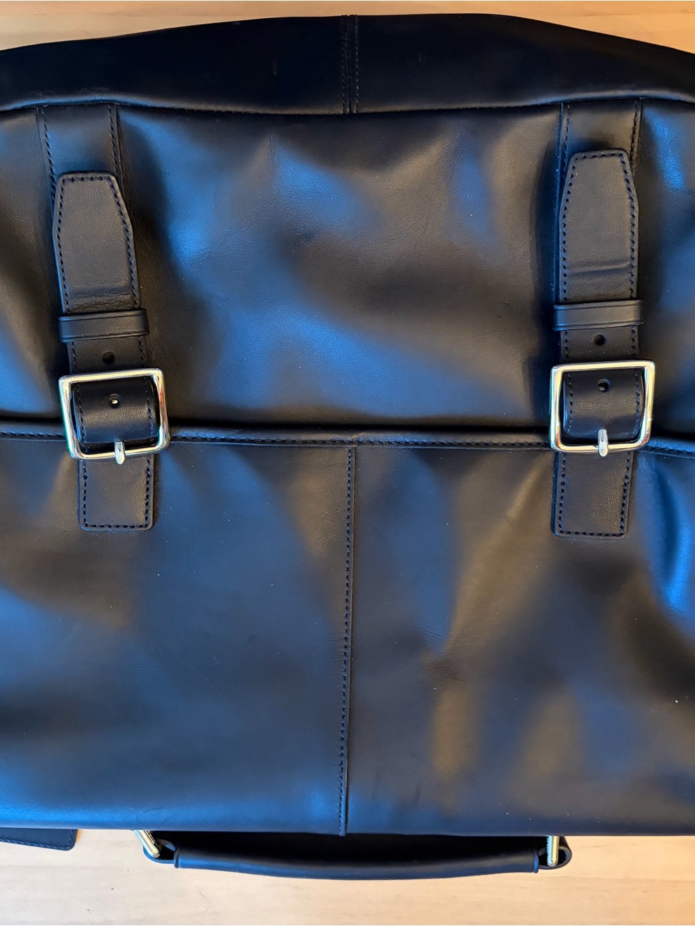 Coach Black Leather Men's Messenger Briefcase - Picture 3 of 8